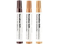 AGT Korrektur-Stift für Möbel aus Holz & Furnier, 3er-Set - 6