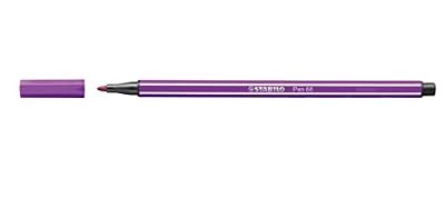 STABILO Pen 68 stylo-feutre Violet 1 pièce(s) - Stylos-feutres (Violet, 1 mm, Lilas, 24 h, Encre à base d'eau, 1 pièce(s))