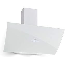 Klarstein Annabelle 90 - hotte aspirante, hotte murale, Tête libre, extraction/circulation d'air, extraction 650 m³/h, 230W, Éclairage LED, Blanc