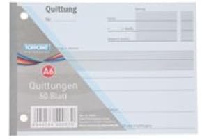 TOPPOINT 50x Stylex Quittungsblock Quittungen 50 Blatt DIN A6