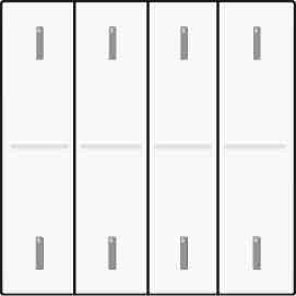 Preisvergleich Produktbild Eaton 117191 Wippe, 4-fach, Feedback, Nikobus, reinweiß