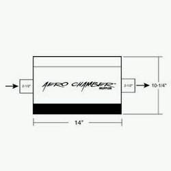 Hooker Headers 21516 Aero Chambered Muffler - 2.5in Centered In/Out