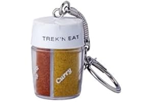 BLNTACKLE76 Przyprawnik 4-rzędowy breloczek do kluczy, 1 opakowanie (1 x 15 g) Mini 4 w 1, na wynos, na kemping, sól, pieprz
