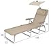 Produktbild REISE - OUTDOOR - STABIELO - BEACH - STRAND - STUHL - LIEGE mit ARMLEHNEN KOPFPOLSTER + SONNENDACH - 6 fach verstellbar von SENKRECHT in LIEGEPOSITION - FARBEN : SAND - STABIELO bequeme klappbare transportable LIEGE aus ALUMINIUM - NUR 3,92 KILO leicht - als STRAND - CAMPINGBETT - STABIELO Belastung 110 Kilo - Holly ® Produkte STABIELO - AUSFÜHRUNG EXKLUSIV - PREIS SO LANGE VORRAT REICHT - GEGEN AUFPREIS mit HOLLY FÄCHERSCHIRMEN AUF ANFRAGE - INNOVATIONEN MADE in GERMANY - HOLLY PRODUKTE STABIELO -