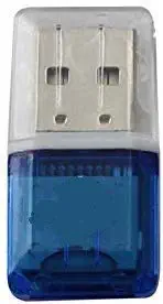 HexaGear 08cr TN Micro SD Card Reader USB Interface Plug & Play (Blue)