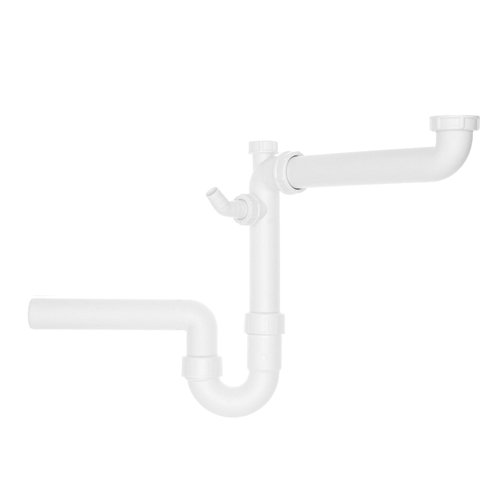 VIEGA Raumspar-Röhrensiphon 1 1/2 Zoll mit 40 mm Abgang und Geräteanschluss / Ablaufverbindung / Sifon / Abfluss / Geruchsverschluss / Traps