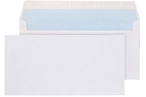 INDIGO REGISTERED TRADEMARK Indigo DL White Self Seal Envelopes 80gsm Pack of 100 : 110 x 220