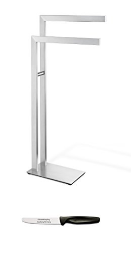 Preisvergleich Produktbild Zack LINEA Handtuchständer matt + Edelstahlstyling Universalmesser im Set