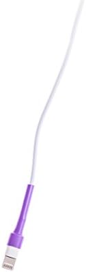 Cable Labels | Charger Protector/ Cable Saver Protection Tubes for iPhone iPad Lightning USB Charger &amp; Headphones (3 Tubes, Purple)