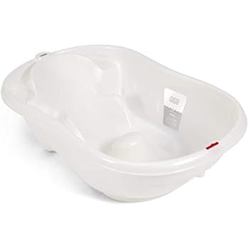 nuby baby bath with built in seat and soft headrest