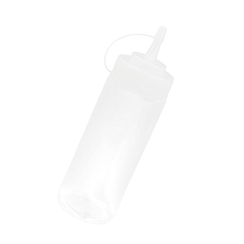 Phenovo Kunststoff Sauce quetschen Flasche Spender für Ketchup Essig 8 Unzen Weiß - 5