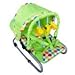 FoxHunter New Baby Infant Child Bungee Bouncer Rocker Recline chair With Hood and Toys Bar Green With Spot 38cm X 34cm X 78CM