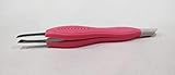 ADS Stainless Steel Pointed Tweezers with Plastic Handle for Better Grip Pink ADS Stainless Steel Pointed Tweezers with Plastic Handle for Better Grip Pink