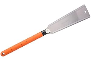 PHILOCH Japanese Fine Cut Saw, Hand Saw SK-5 Double Edge Pull Saw Flush Cut Trim Hand Saw Garden Pruning Wood Plastic Cutting Woodworking Tools