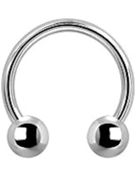 Hufeisen Piercing Titan Lippe Glänzend Mit Kugel 3mm Intim Tbcbn.1,2x10mm