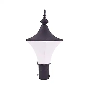 ZOREZA Electric Outdoor Post Light with Pier Mount Base, Exterior Lamp Post Light Fixture with Aluminum Housing, Outside Pole Lantern for Garden Patio Lawn Fence Pathway, 120 Volts/ Max 100W