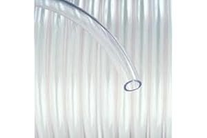HILLTOP 16mm (5/8") Clear PVC Tubing Fish Pond Hose Pipe Plastic Flexible Tube 1.5mm Wall 5 metres