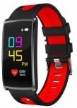 Torus Pro N68 Black/Red Heart Rate Monitor with Oxygen Saturation and Blood Pressure Monitoring, Pedometer Watch Fitness Tracker with Sleep Monitor and Colour Screen, Phone App, USB Charge.