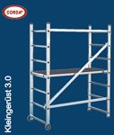 KRAUSE lia174 Leiter Plattform-Arbeit mit 2 x 7 Trittstufe, 3 m Höhe Leiter, 1560 mm x 680 mm Plattform Durchmesser - 2