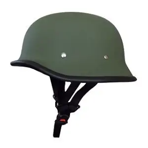 Ezip German Retro style Matty Green Half Helmet World War Inspired Free Size For Ducati Diavel Carbon Red