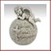 Produktbild Grabengel mit Spruch geliebt und unvergessen auf Steinkugel Grabschmuck Engel Trauerengel anmutiger Grabschmuck stilvoll und schön Trauerschmuck Trauerengel Grabengelfigur 16,5 cm hoch wetterfest