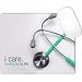 Produktbild RN Nurse I Care Pflege ist My Life Zitat mint Stethoskop Mauspad (quadratisch)