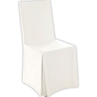 Stuhlhusse Husse mit Kellerfalte in ecru /zart-creme von Esprito