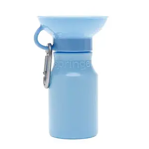 Springer Mini Travel Dog Water Bottle ? 15 oz Small Dog Water Bottle with Patented Leak-Proof Design for Dog Walking, Hiking and Traveling, BPA-Free Materials (Sky Blue)