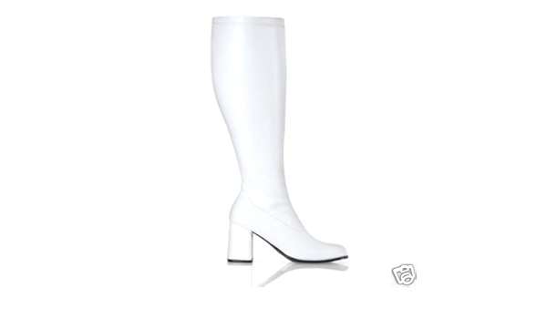 white 60s boots fancy dress