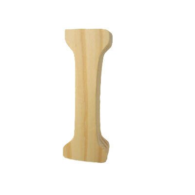 3D Holzbuchstabe 'I', 8cm extrastark