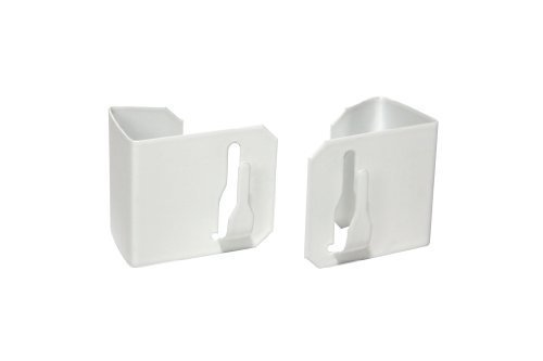 2x Fensterhaken für Gardinenstangen/Vitragenstangen/Scheibengardinen Weiß 12-20mm Universal