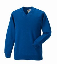 Jerzees kids V-neck sweat in royal age 7-8