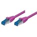 Produktbild Tecline 74100 V 0,5 m Cat6 a S/FTP (STP) violett Netzwerk-Kabel – Netzwerk-Kabel (0,5 m, CAT6 A, RJ-45, RJ-45, S/FTP (STP), männlich/männlich)