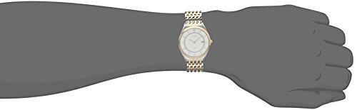 Gents Mens Two Tone Stainless Steel Ultra Slim Rotary Quartz Battery Watch on Bracelet with Date GB08001/02