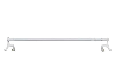PRESTO BASIC Tringle Extensible à Fixation Par Pression 60-80cm Métal Blanc Lot de 4 pièces