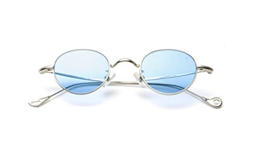 Eyepetizer Sean Lunettes de soleil unisexe avec monture argentée et verres bleus