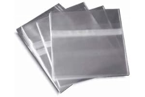 BlitzinGroup - Funda CD Polipropileno, 200 Unidades, Transparente, Adhesiva