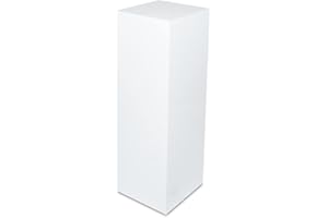 STEMA Seyfried Dekosäule innen/außen, Säule/Podest/Sockel in 3 Größen Weiß Matt (Seidenmatt), Innensäule 60x17x17 cm