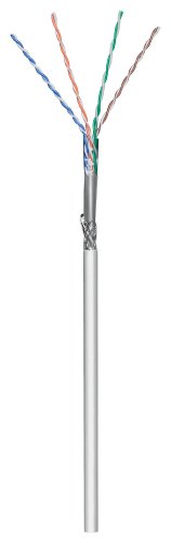 Wentronic Solid SFTP starr Cat 5e folien-/geflechtgeschirmtes Verlegekabel (4x2xAWG24/1) 100 m grau