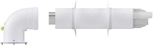 ARCA - BALTUR - BIASI - BONGIOANNI - EUROTERM - FINTERM - FONDITAL - HERMANN LAMBORGHINI - JOANNES - PENSOTTI - PROTHERM - RHOSS - SANT'ANDREA - SARIGAS - SAVIO - SILE - UNICAL - COMPLETE KIT Ø60/100mm (Ø2,36/3,93in) compatible for conventional boiler, with 90° bend and extension with terminal and accessories, for air inlet and flue outlet