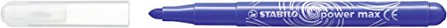 Stabilo Power Max – Filzstifte, breite Spitze, Kartonhülle Etui de 18 verschiedene farben - 3