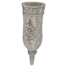 Grabvase zum stecken mit Blumenranke Steckvase 19 cm hoch Grabschmuck Trauerschmuck - 3