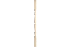 Jackson Woodturners Pine Traditional Stair Spindles 41mm x 900mm | Single, 4 Pack or 10 Pack | Unfinished Pine Turned Spindles for Handrails & Base Rails (1, 41mm x 900mm)