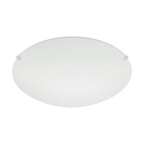 EGLO Mars iluminación de pared Apto para uso en interior Blanco E27 60 W - Lámpara (Cepillado, 1 bombilla(s), 60 W, E27, IP20, Blanco)