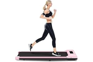 Dskeuzeew Tapis Roulant Elettrico, Walking Pad 1-10KM/H Tapis Roulant Salvaspazio con Telecomando e Display LCD, 2.5 HP Treadmill Capacità Massima 120 Kg