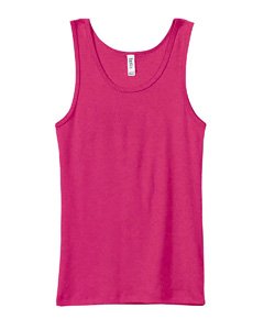 Bella + Canvas Ladies' Baby Rib Tank Top, Berry, S
