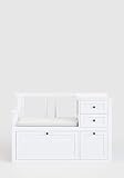 Con reposabrazos y respaldo. Phoenix Safe Country Banco, Blanco, 120x75.8x40