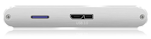 Icy Box IB-242U3 Externes Gehäuse für 2,5″ (6,35 cm) SATA HDD/SSD (Bauhöhe bis 9,5 mm) mit USB 3.0 Anschluss (UASP), SATA III, Aluminium, silber - 3
