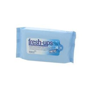 Fresh Ups Cooling Menthol and Eucalyptus Moist Wipes - Pack of 6, Total 120 Wipes