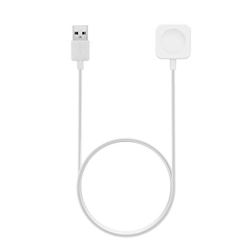 Preisvergleich Produktbild Happysdh Drahtloses Ladegerät Smart Watch Magnetisches drahtloses Ladegerät Silikonoberfläche Kratzfeste drahtlose Ladestation Sportuhr Schnellladegerät Kompatibel Apple Watch Serie 5 (Weiß)